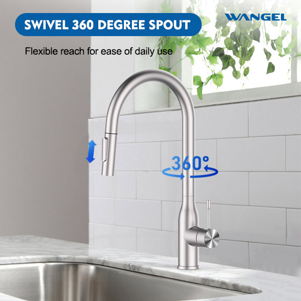 Kitchen Faucets with Pull Down Sprayer - 图片 5