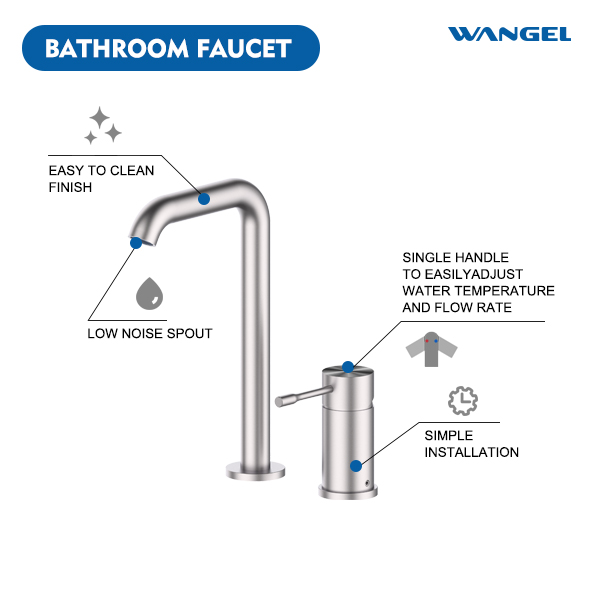 High - End Stainless Steel 304 Kitchen/Bathroom Faucet - 图片 4