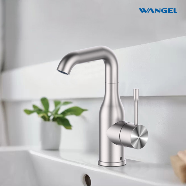 High Quality Dual Control Hot And Cold Water 304 Stainless Steel Basin Faucet - 图片 2