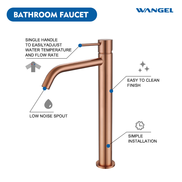 Tall Basin Mixer Tap with Dual Hot/Cold Controls - 图片 2