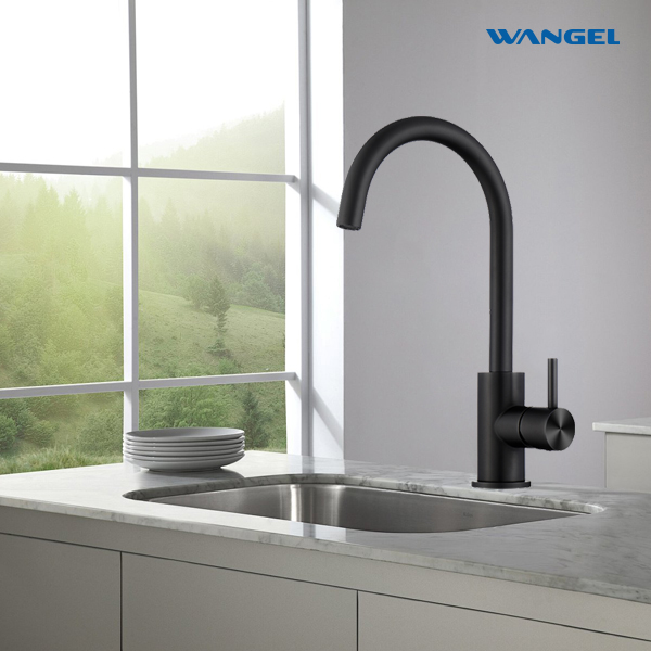 360° Matte Black Kitchen Faucet - 图片 3