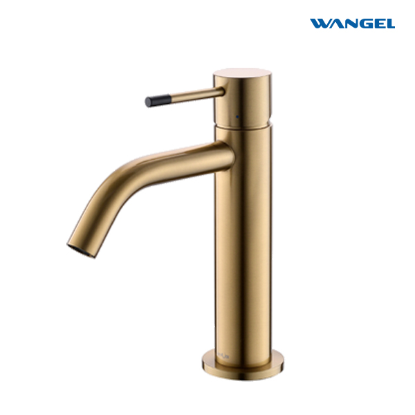 Brushed Gold Low-Profile Sink Faucet