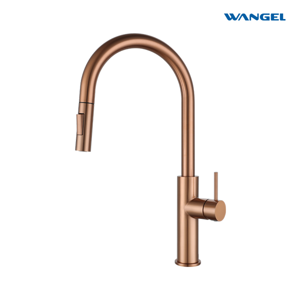 Rotatable pull-out kitchen faucet
