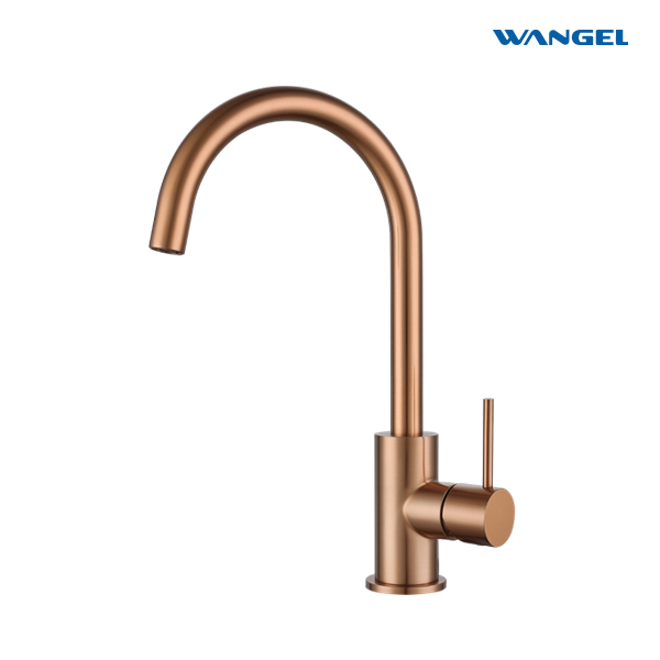 Rose gold kitchen faucet