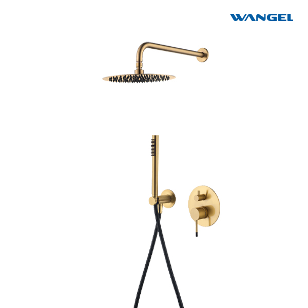 Premium Modern Brushed Gold Bathroom Shower Set