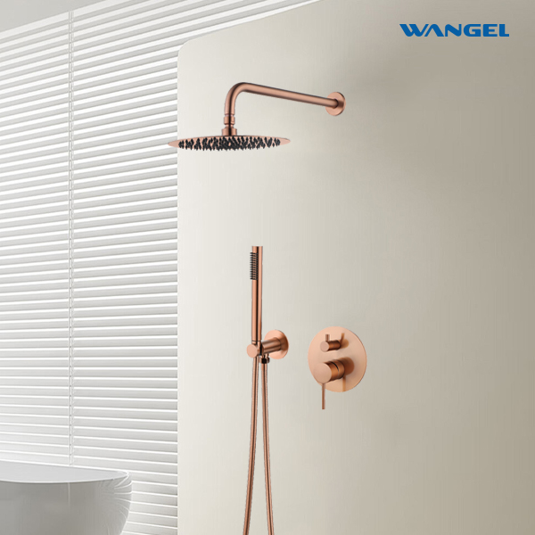 Modern High-End Rose Gold Bathroom Shower Set - 图片 2