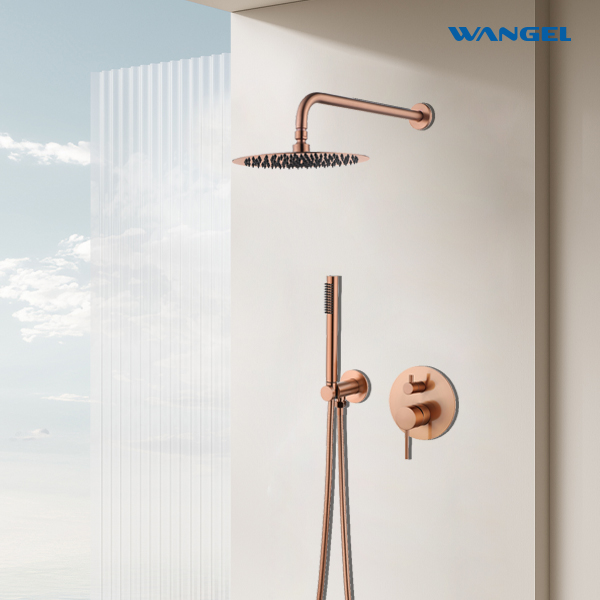 Modern High-End Rose Gold Bathroom Shower Set - 图片 3