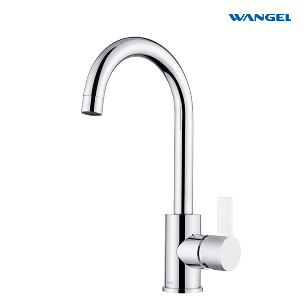 Wangel Chrome-Plated High-Arc Kitchen Faucet