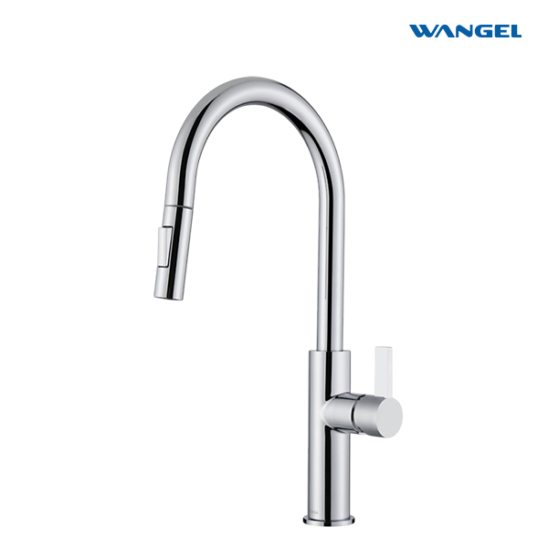 Wangel Chrome-Plated Pull-Out Kitchen Faucet