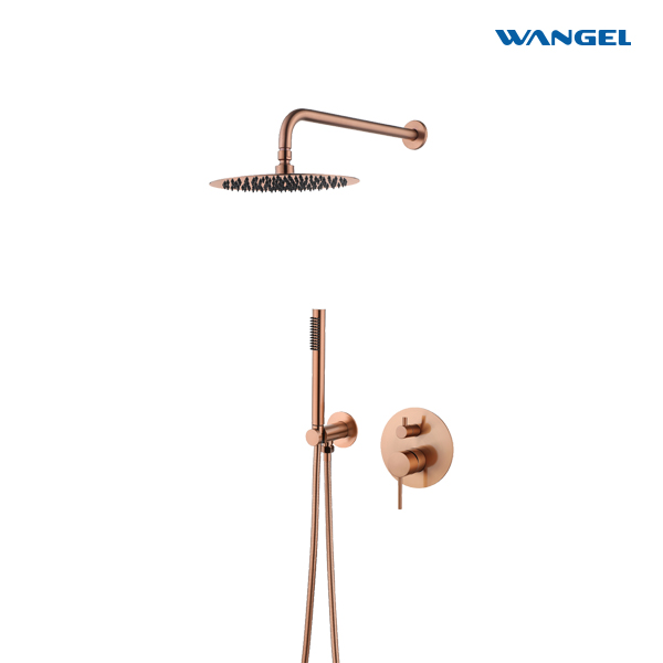 Modern High-End Rose Gold Bathroom Shower Set