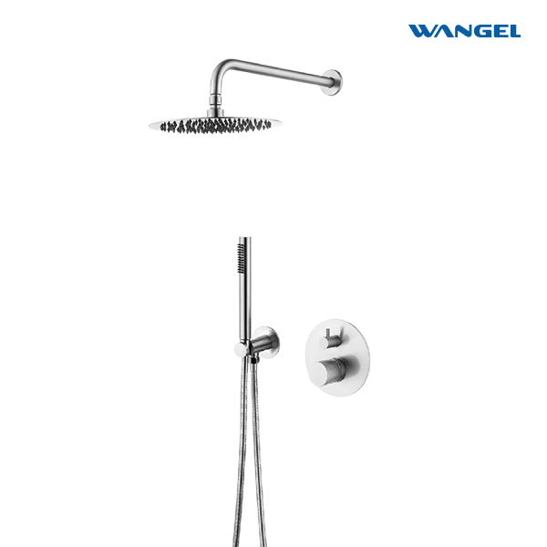 Wangel Brushed Stainless Steel Dual-Shower System