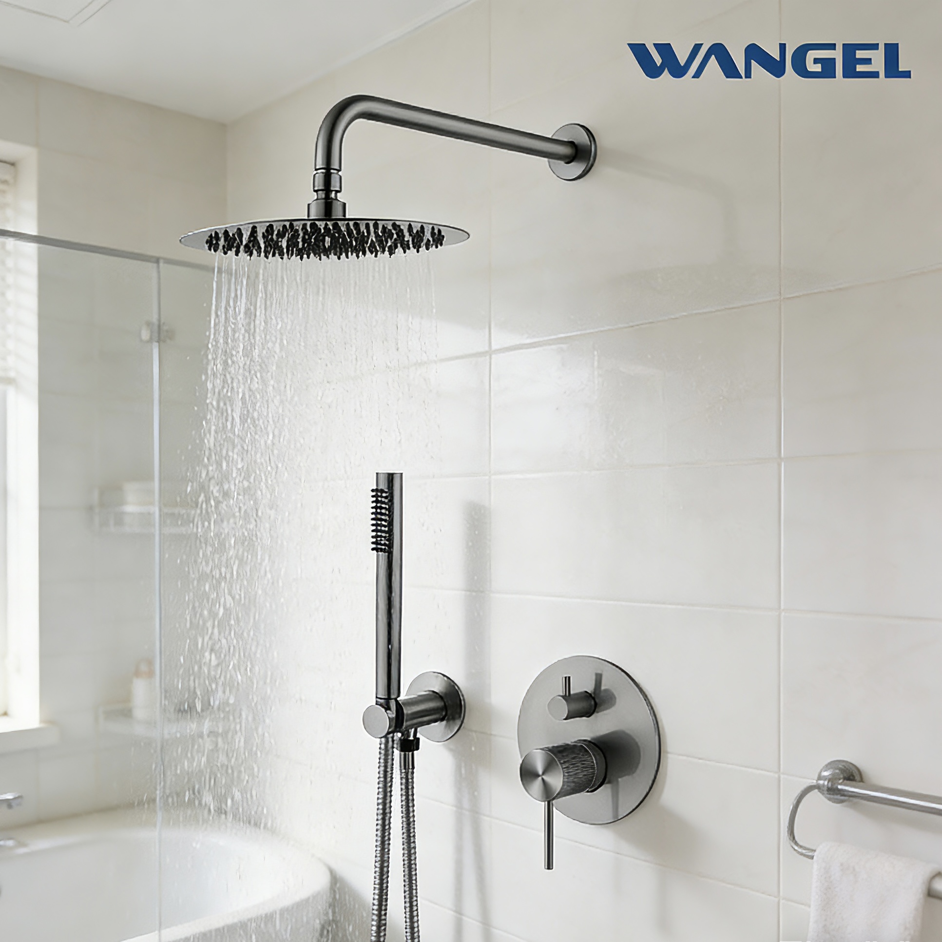 Wangel Gunmetal Dual-Mode Shower System - 图片 2