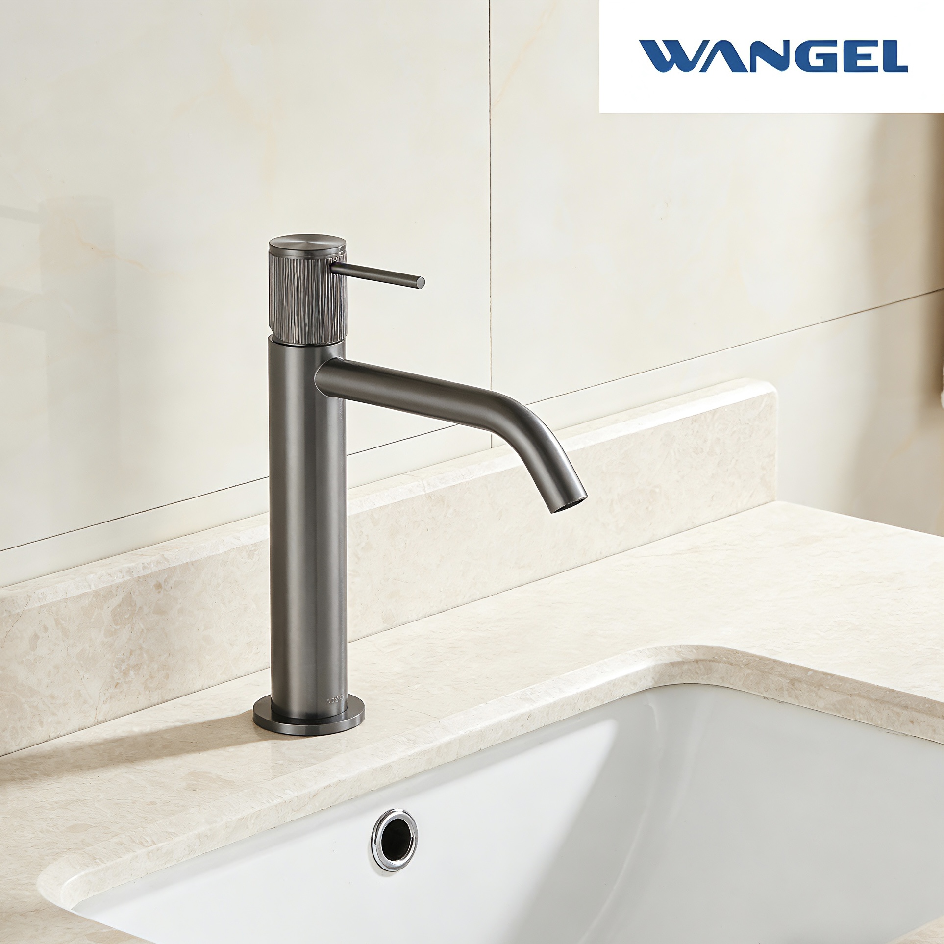 Wangel Gunmetal High-Rise Basin Faucet - 图片 2