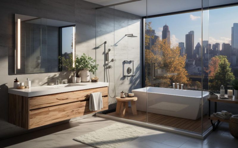 bathroom with shower mixer