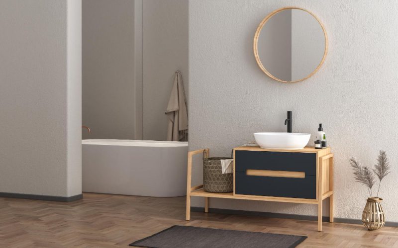 wall-mounted makeup mirror